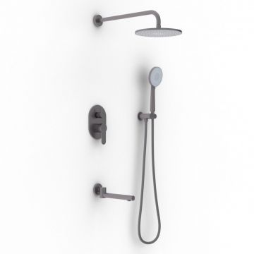 Душевой комплект Berges (Бергес) Nardis 3R, поворотный излив, оружейная сталь 071009