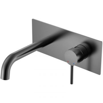 Смеситель для раковины Berges (Бергес) Ventas R скрытого монтажа, совместный, оружейная сталь 076015