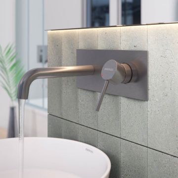 Смеситель для раковины Berges (Бергес) Ventas R скрытого монтажа, совместный, оружейная сталь 076015