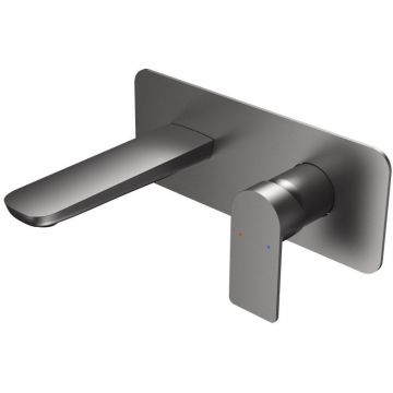 Смеситель для раковины Berges (Бергес) Ventas S скрытого монтажа, совместный, оружейная сталь 076013