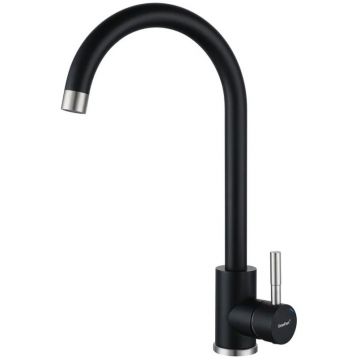 Смеситель для кухни GranFest (Гранфест) QUARZ U-обр. D-35мм, Z-5410 черный