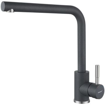Смеситель для кухни GranFest (Гранфест) QUARZ Г-обр. D-35мм, Z-5411 темно-серый