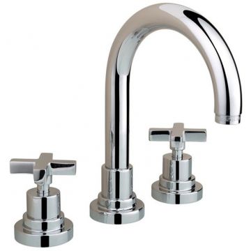 Смеситель Nicolazzi (Николации) Monte Croce для раковины на 3 отверстия, с донным клапаном, излив: 176 мм, цвет: хром 2208CR27