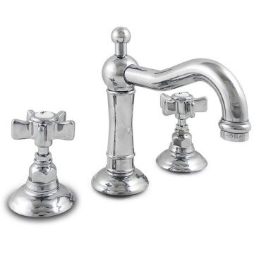 Смеситель Nicolazzi (Николации) Dames Anglaises для раковины на 3 отверстия, с донным клапаном, излив: 165 мм, цвет: хром 1409CR18