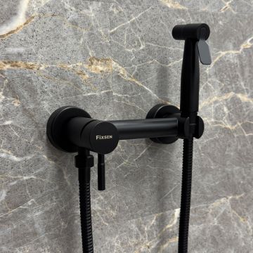Смеситель для биде Fixsen (Фиксен) Oxford FX-9505B с гигиеническим душем, черный