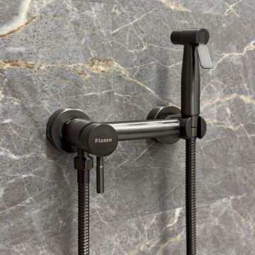 Смеситель для биде Fixsen (Фиксен) Oxford FX-9505F с гигиеническим душем, графит