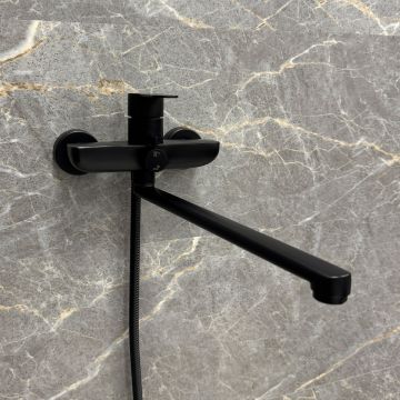 Смеситель для ванны Fixsen (Фиксен) Nordic FX-8801B, черный