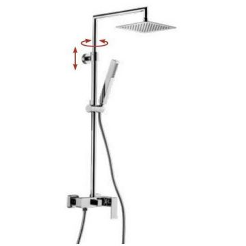 Душевая колонна Mariner (Маринер) Wellness, (200х200) регулируемая по высоте и cо смесителем, цвет хром WLS5400-CR