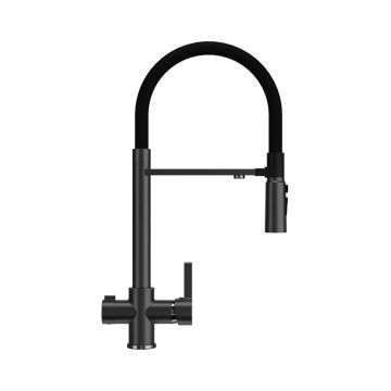 Смеситель для кухни Ulgran (Улгран) 026 черный матовый под фильтр