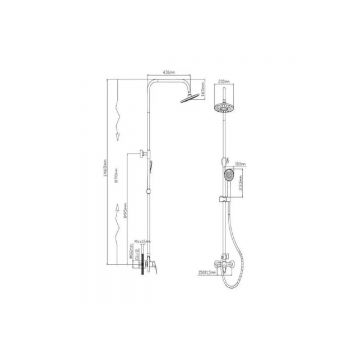 Душевая стойка Diadonna (Диадона) D111-37 хром
