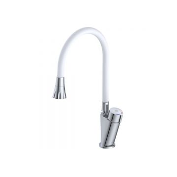 Смеситель для кухни Diadonna (Диадона) D174-41 хром,белый