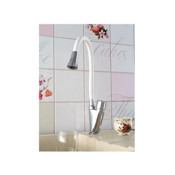 Смеситель для кухни Diadonna (Диадона) D174-41 хром,белый