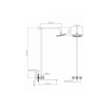 Душевая стойка Diadonna (Диадона) D35-311 хром