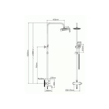 Душевая стойка Diadonna (Диадона) D65-35005S сатин