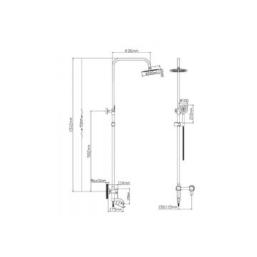Душевая стойка Diadonna (Диадона) D65-35006S сатин