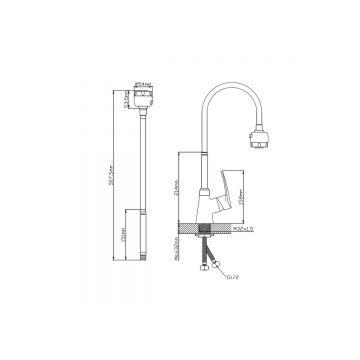 Смеситель для кухни Diadonna (Диадона) D109-58 хром
