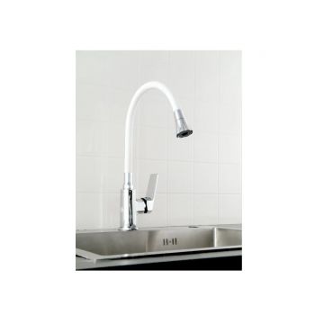 Смеситель для кухни Diadonna (Диадона) D165-41 белый,хром