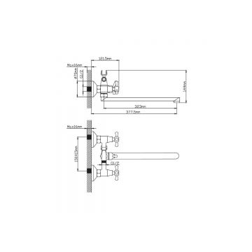 Смеситель для ванны Diadonna (Диадона) D225-357N хром