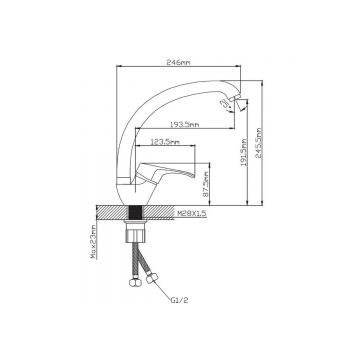 Смеситель для кухни Diadonna (Диадона) D59-294 хром