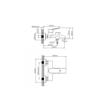 Смеситель для ванны Diadonna (Диадона) D168-30 хром