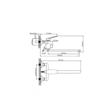Смеситель для ванны Diadonna (Диадона) D171-22W белый