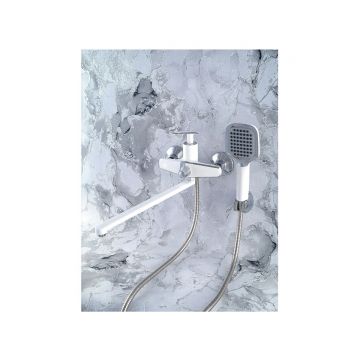 Смеситель для ванны Diadonna (Диадона) D87-222137W белый,хром