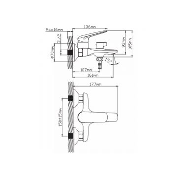Смеситель для ванны Diadonna (Диадона) D171-30W белый