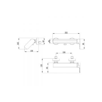 Смеситель для душа с полным душевым набором Azario (Азарио) Asher AZ-VNN338311C хром