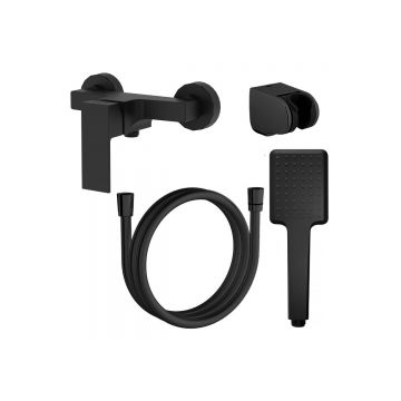 Смеситель для душа с полным душевым набором Azario (Азарио) Eddie AZ-WQY338207PA черный