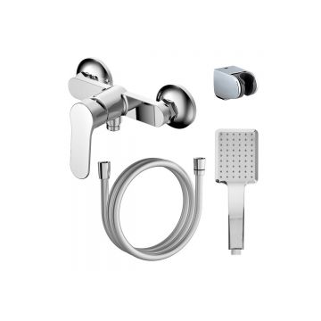 Смеситель для душа с полным душевым набором Azario (Азарио) Elvis AZ-WWK338155C хром