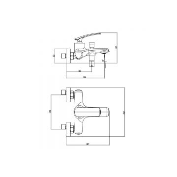 Смеситель для ванны и душа с полным душевым набором Azario (Азарио) Reuleaux AZ-VWF238296C хром