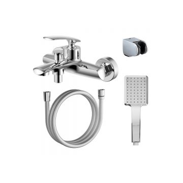 Смеситель для ванны и душа с полным душевым набором Azario (Азарио) Reuleaux AZ-VWF238296C хром