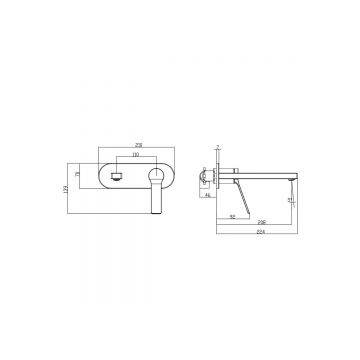Смеситель для раковины скрытого монтажа Azario (Азарио) Vise AZ-VSA148330AJ графит