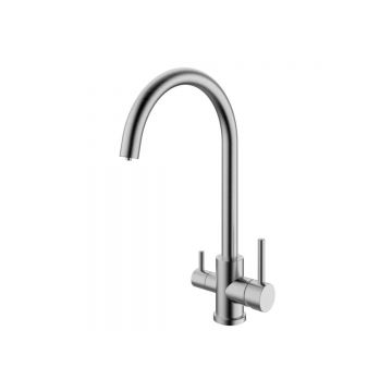 Смеситель для кухонной мойки Rush (Раш) с фильтром (SUS9035-37) сатин