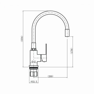 Смеситель для кухни с гибким изливом Fashun (Фашун) A54101-15, сатин/бежевый