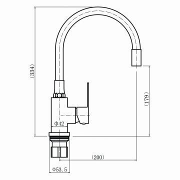 Смеситель для кухни с гибким изливом Fashun (Фашун) A54101-16, сатин/коричневый