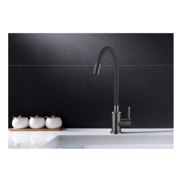 Смеситель для кухни с гибким изливом Fashun (Фашун) A54101N-12A, серый