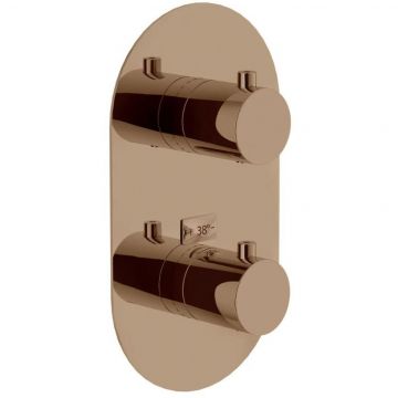 Смеситель для ванны Nobili (Нобили) Live термостатический (внешняя часть) , красное золото WE00102/TRCP