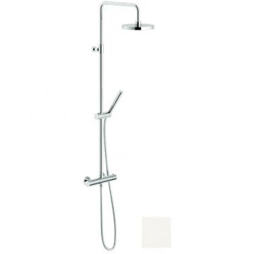 Душевая система Nobili (Нобили) Live термостатическая, верхний душ 20 см, матовый белый LV00030/50WM