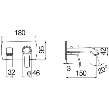 Смеситель для раковины Nobili (Нобили) Sofi (внешняя часть) 150, бронза SI98198BR