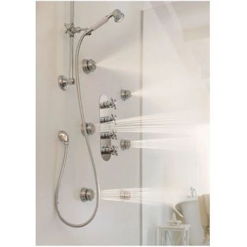 Смеситель для душа Nobili (Нобили) Grazia термостатический на 4 потребителя (внешняя часть) ,бронза GRC5104BR