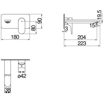 Смеситель для раковины Nobili (Нобили) Yoyo (внешняя часть) , хром YO126198/1CR