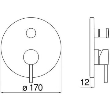 Смеситель для ванны Nobili (Нобили) Live (внешняя часть) матовый белый LV00100/EWM