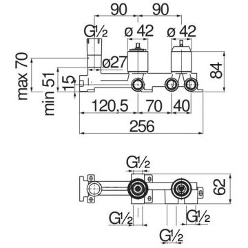 Смеситель для ванны Nobili (Нобили) Rubinetterie (скрытая часть) , черный WE81200/TBM