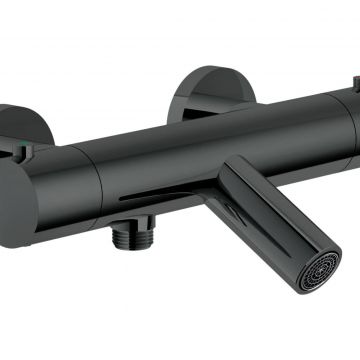 Смеситель для ванны Nobili (Нобили) Velis, термостатический, глянцевый черный VE125010/1FLP