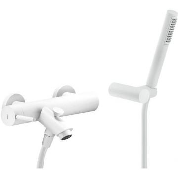 Смеситель для ванны Nobili (Нобили) Live с душем, матовый белый LV00110WM