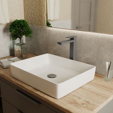 Смеситель для раковины DK (ДК)Bayern.Liszt DA1512006 высокий, серый графит