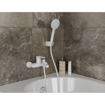 Смеситель для ванны с душем DK (ДК) Bayern.Frth DA1523208 белый матовый