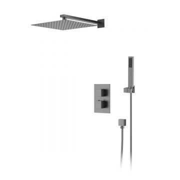 Душевая система для душа DK (ДК) Bayern.Liszt DA2515706A04 встраиваемая термостатическая, серый графит
