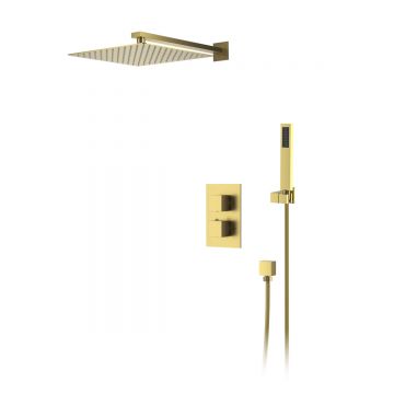 Душевая система для душа DK (ДК) Bayern.Liszt DA2515707A04 встраиваемая термостатическая, матовое золото
